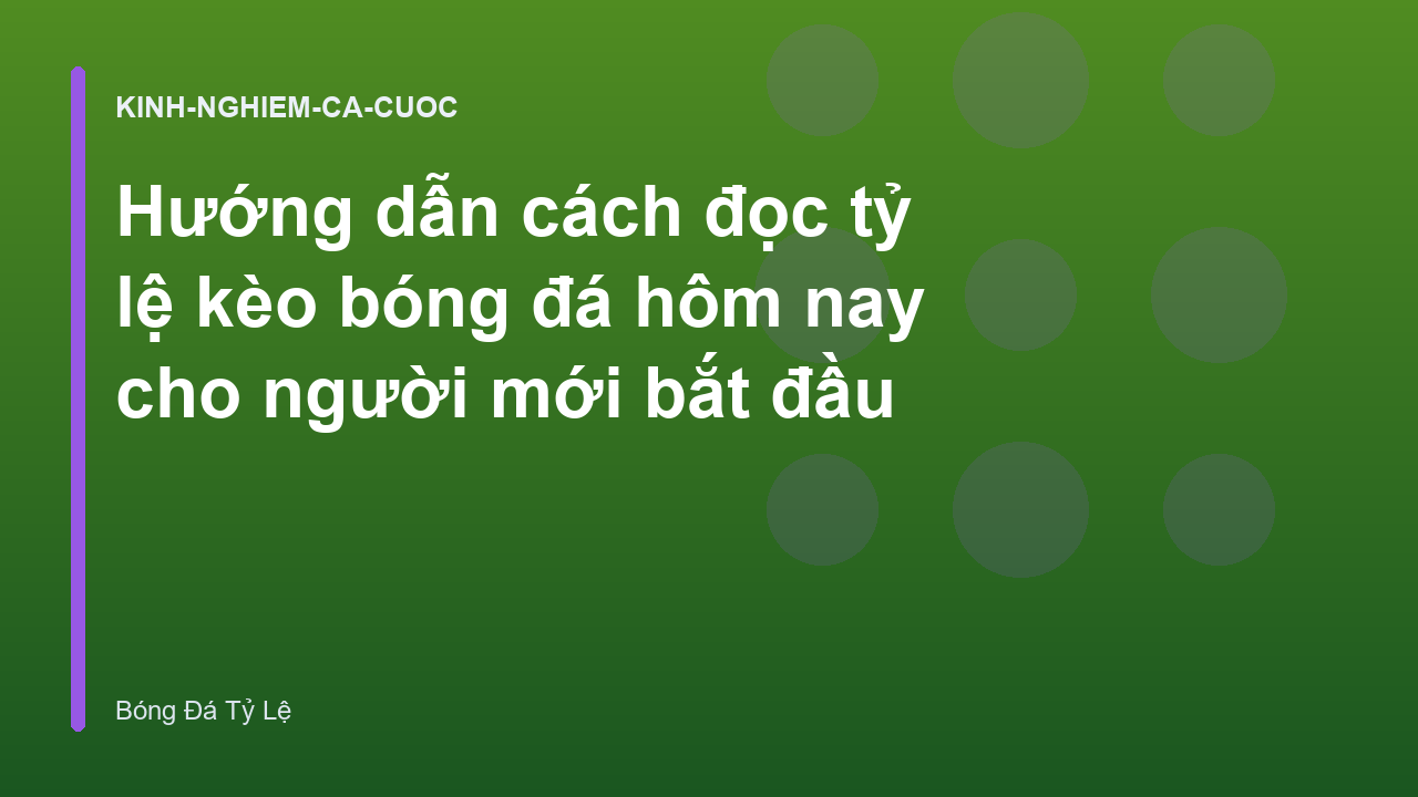 Hướng dẫn cách đọc tỷ lệ kèo bóng đá hôm nay cho người mới bắt đầu